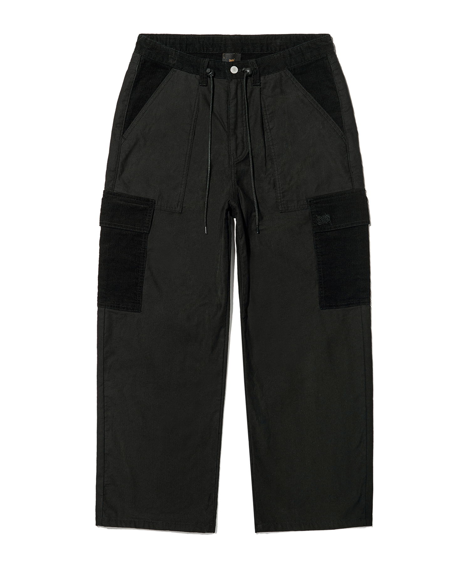 TAG CORDUROY CARGO PANTS - BLACK brownbreath