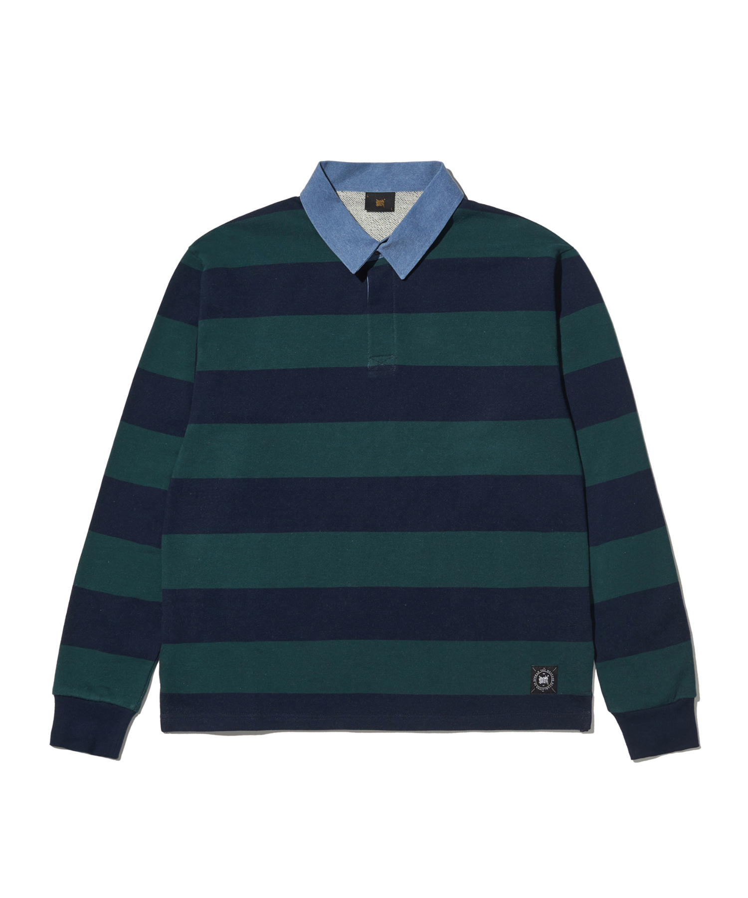 STRIPE RUGBY SHIRTS - GREEN brownbreath