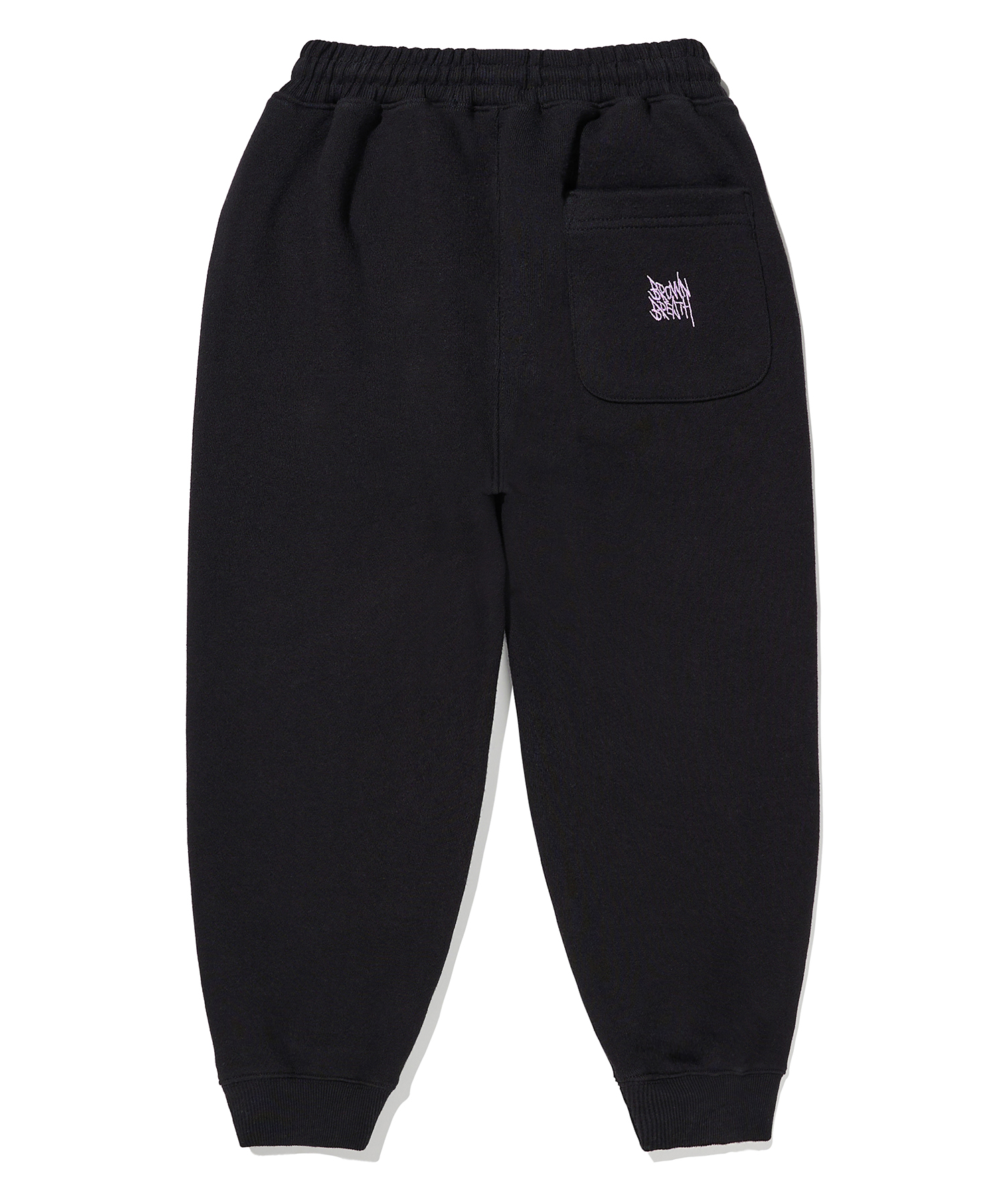 KIDS TAG LONG SWEAT PANTS - BLACK brownbreath