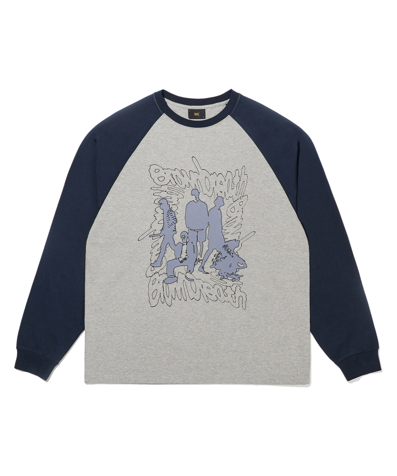 CLIQUE RAGLAN LONGSLEEVE - NAVY brownbreath