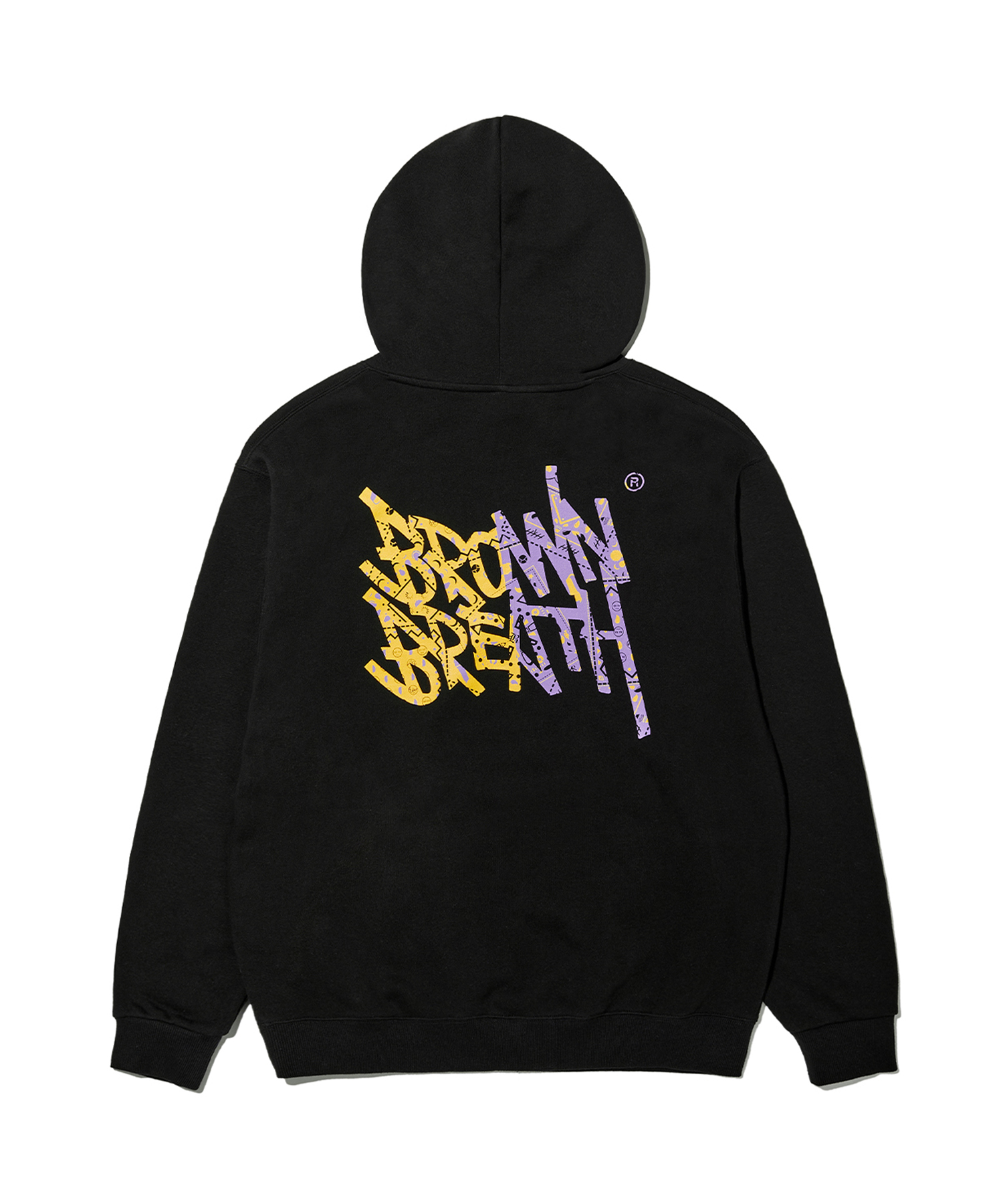 PAISLEY TAG HOODIE - BLACK brownbreath