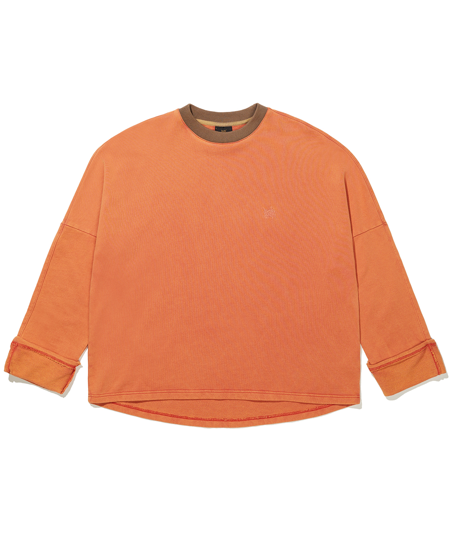 TAG OVER FIT LONGSLEEVE - ORANGE brownbreath