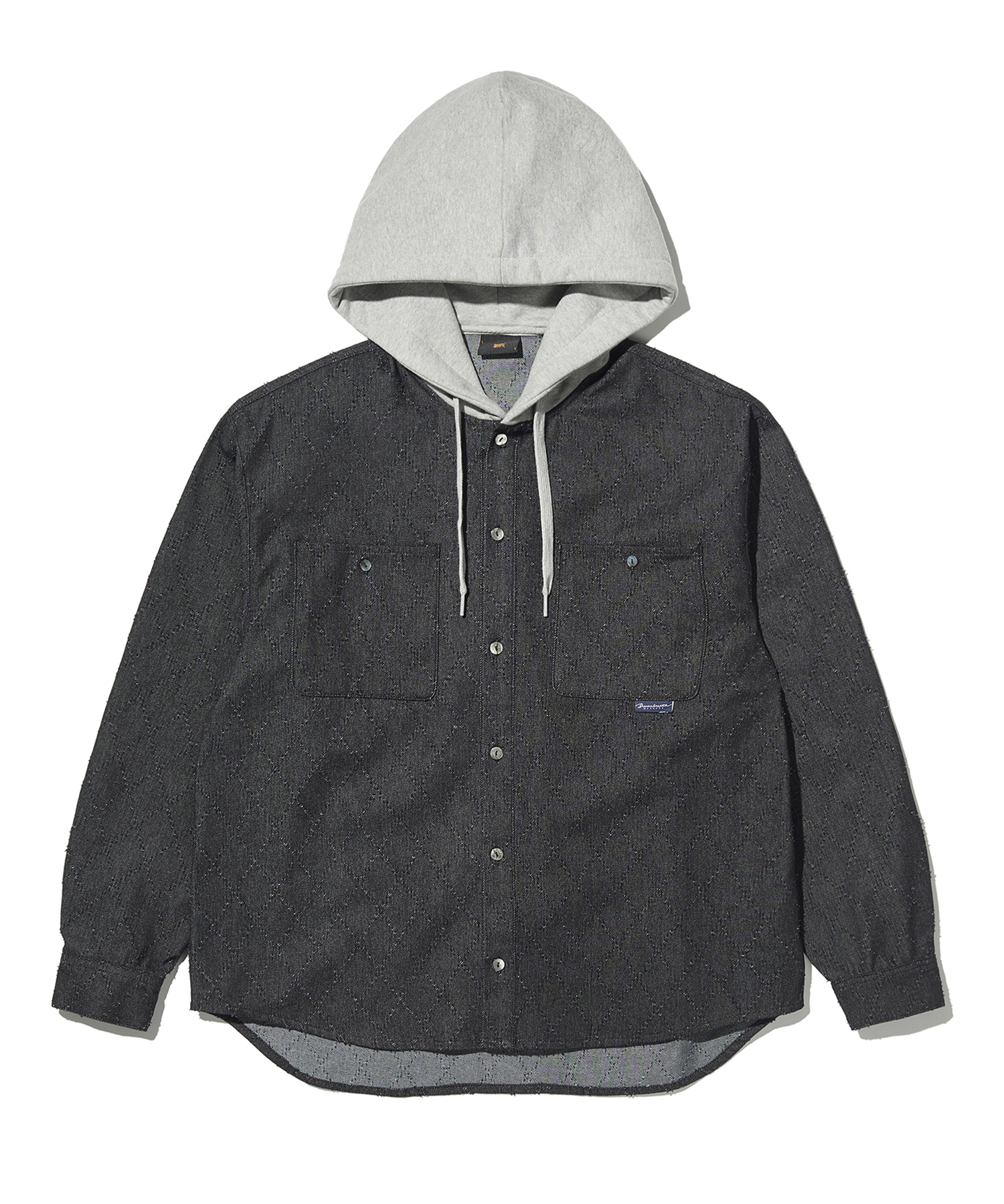 TAG RHOMBUS HOOD SHIRTS - INDIGO brownbreath