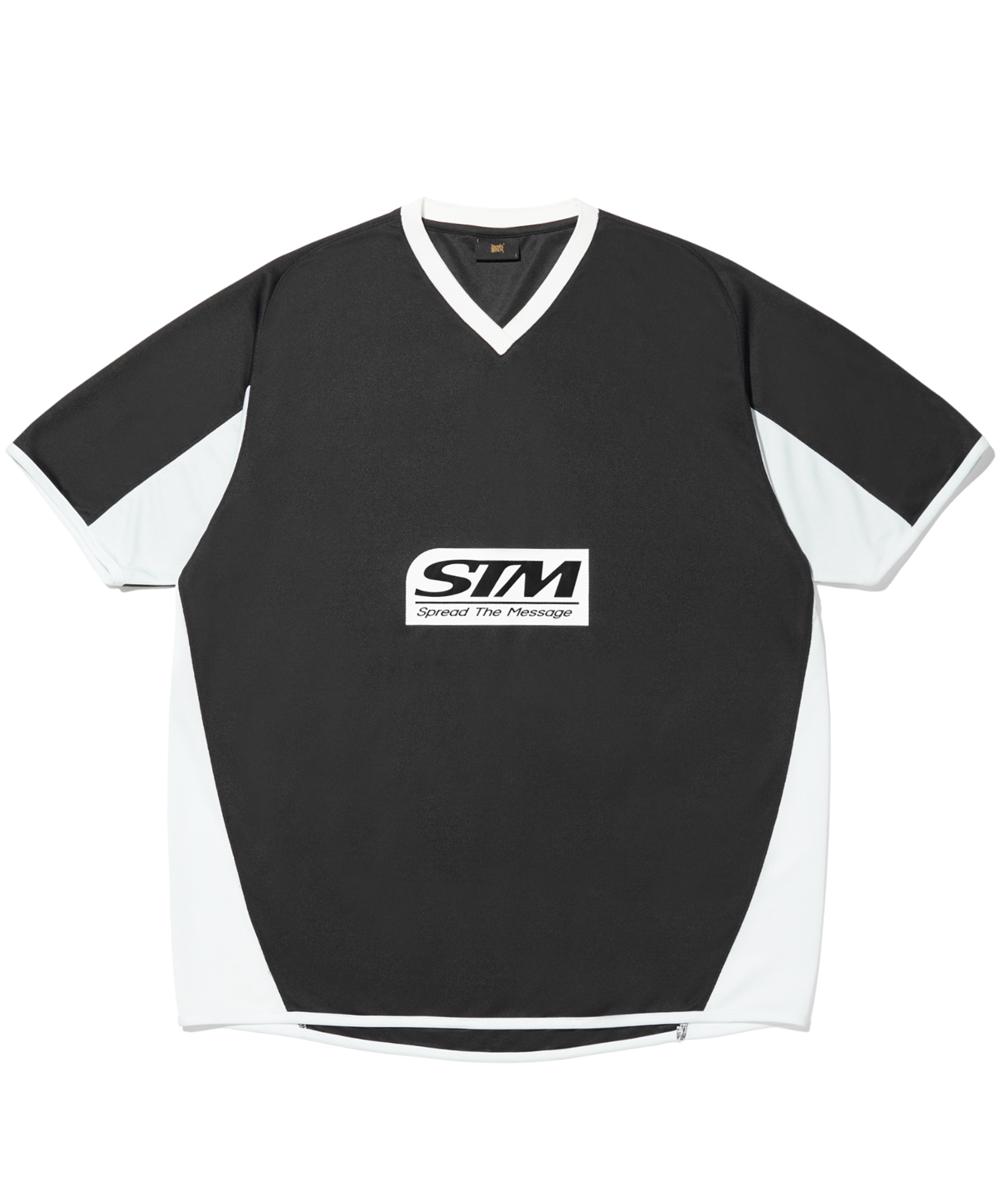 STM V-NECK SHORT SLEEVE - BLACK brownbreath