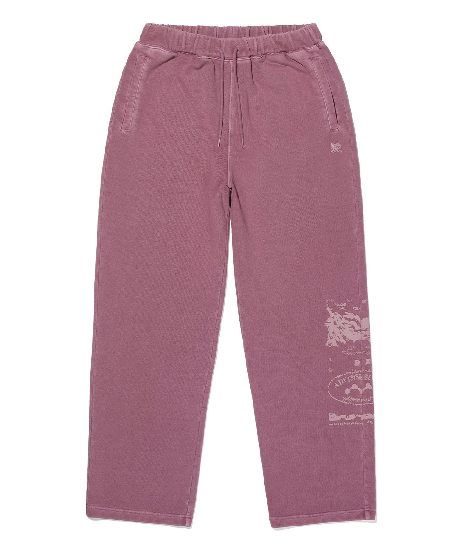 TAG DYEING SWEATPANTS - PINK brownbreath