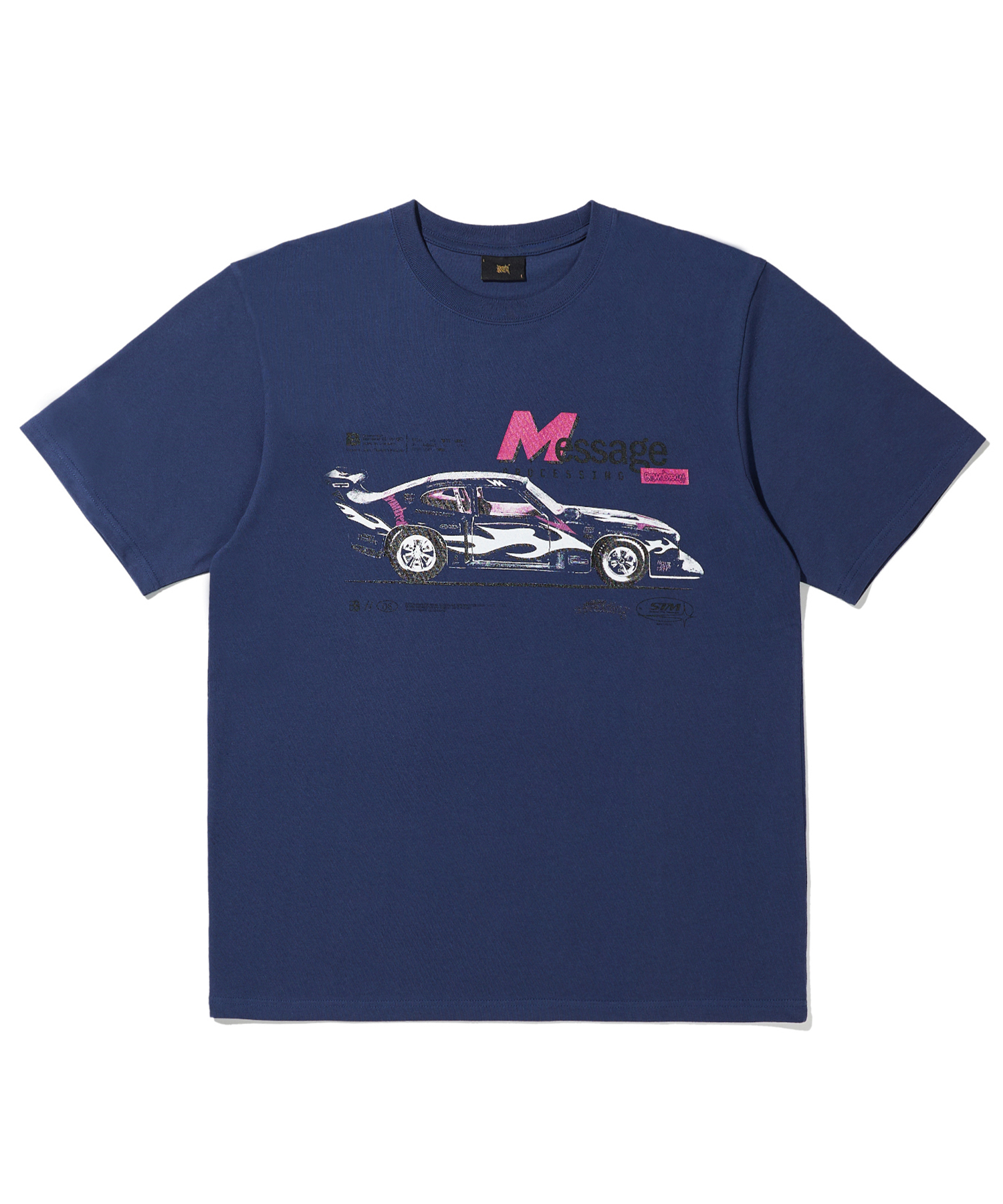 STM CAR TEE - NAVY brownbreath