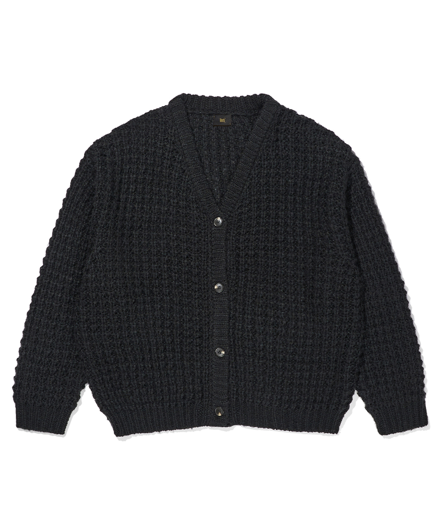 SPREAD KNIT CARDIGAN - BLACK brownbreath