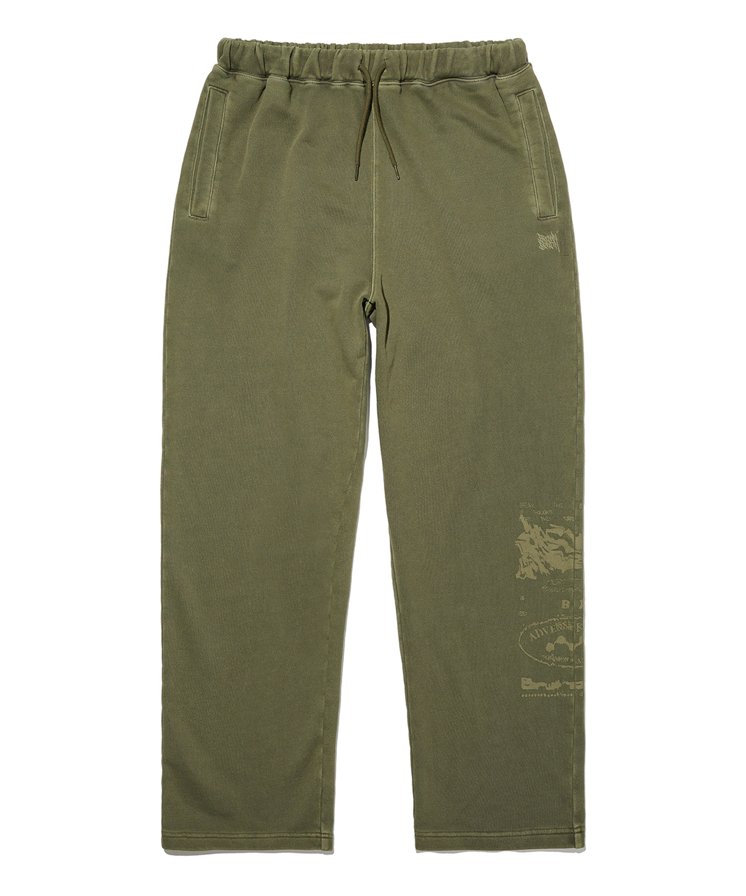 TAG DYEING SWEATPANTS - KHAKI brownbreath