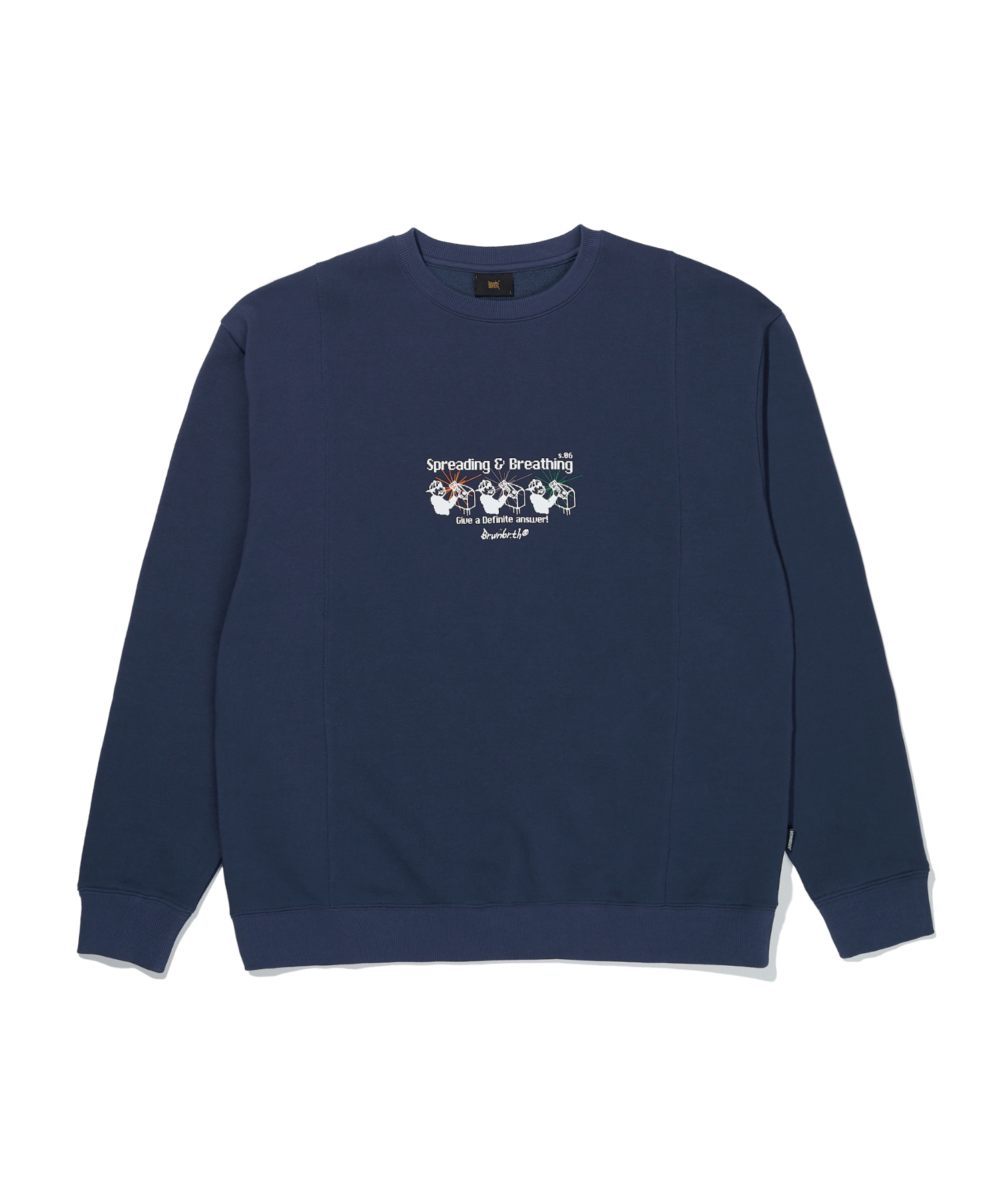 BREATHING CREWNECK - NAVY brownbreath