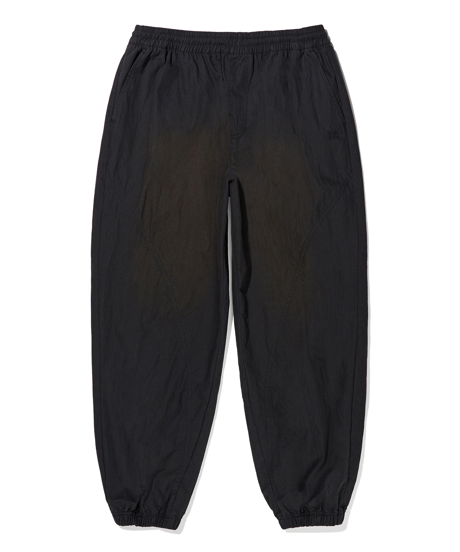 WASHED LINE TRACK PANTS - BLACK brownbreath