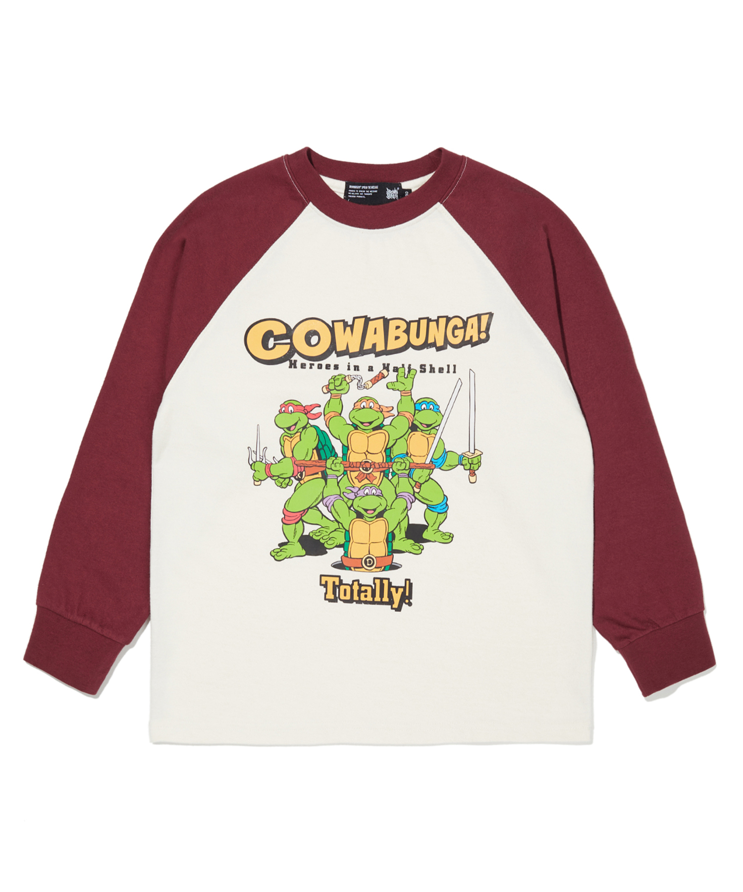 KIDS TMNT CB LONGSLEEVE - BURGUNDY brownbreath