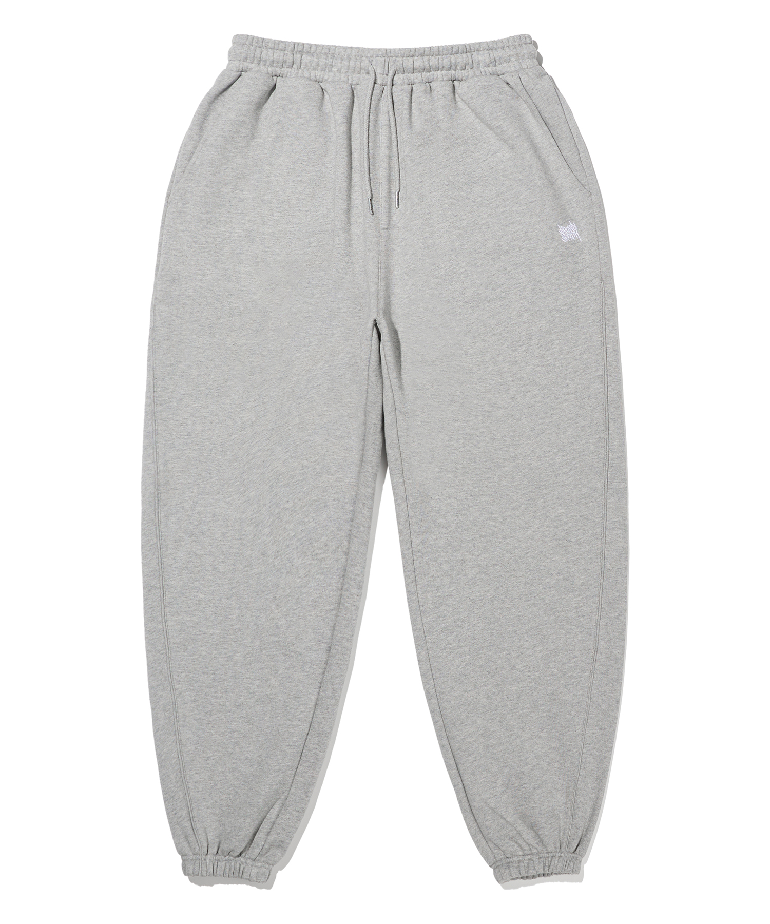 TAG SWEAT PANTS - MELANGE GRAY brownbreath