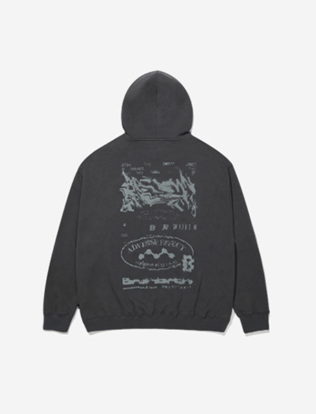 DISTORT HOODIE - CHARCOAL brownbreath