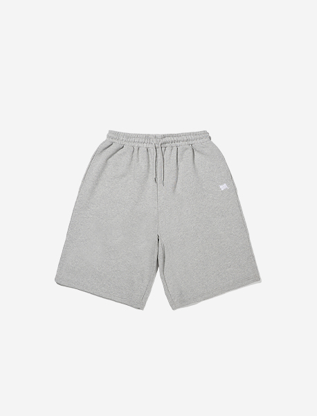 [5/14(화) 예약배송] TAG SWEAT HALF PANTS - MELANGE GREY brownbreath