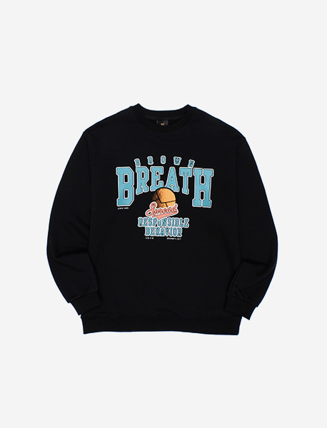 BREATH CREWNECK - BLACK brownbreath