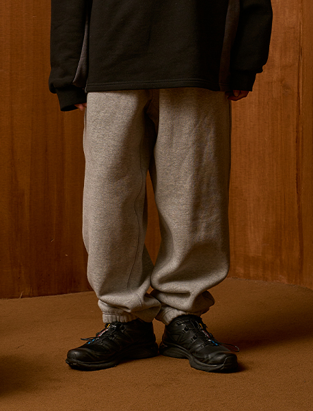 TAG SWEATPANTS - MELANGE GREY brownbreath