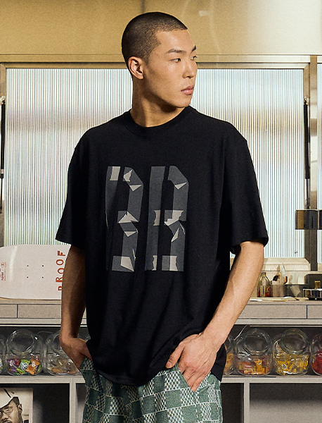 BB TAPE TEE - BLACK brownbreath