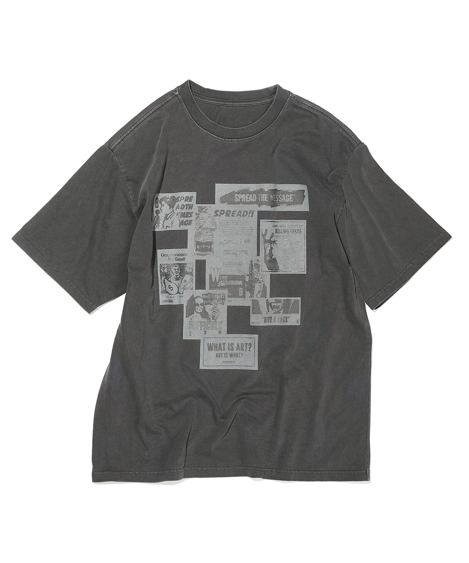 ADS PIGMENT TEE - CHARCOAL brownbreath