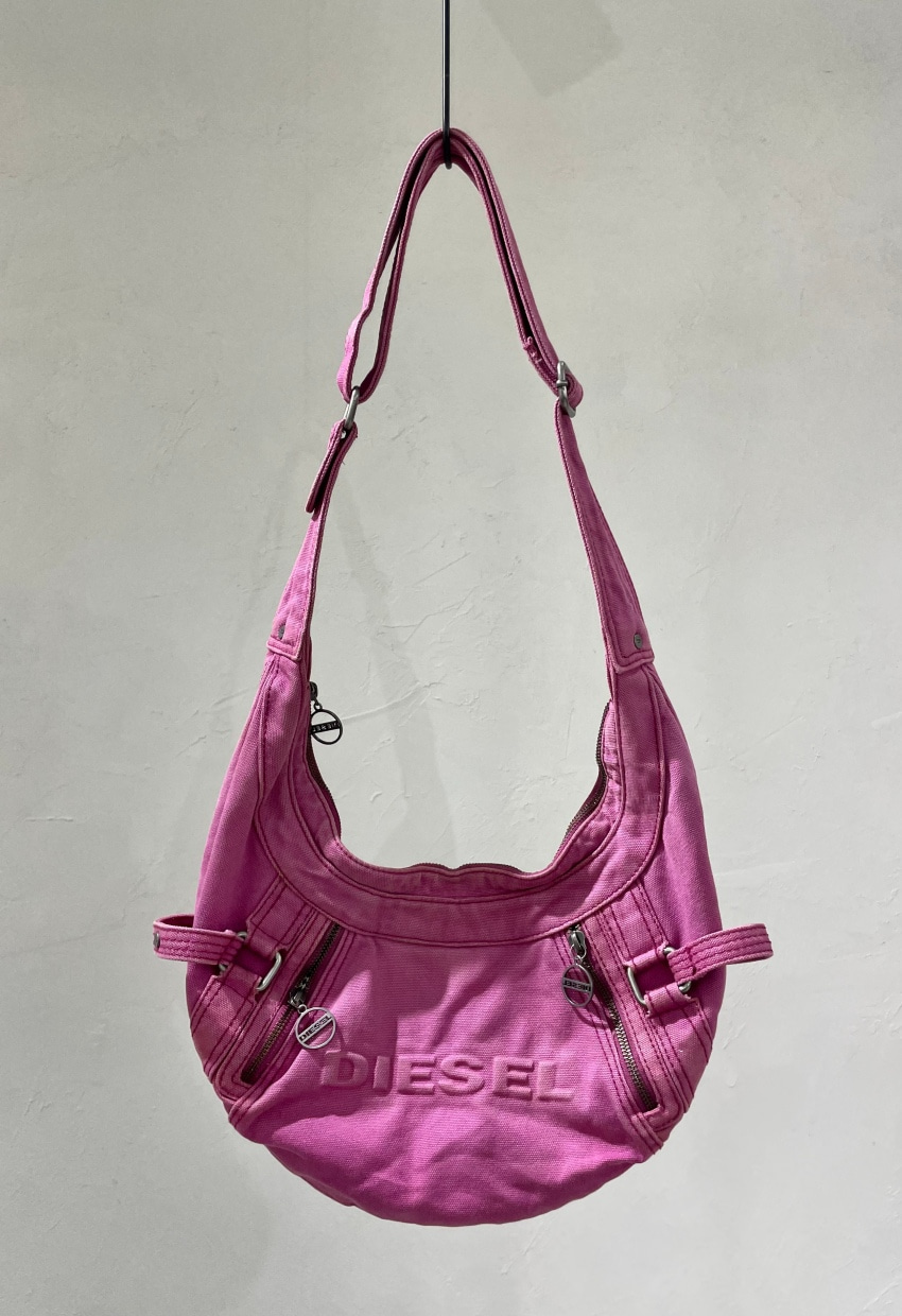 DIESEL Pink Denim Shoulder Bag