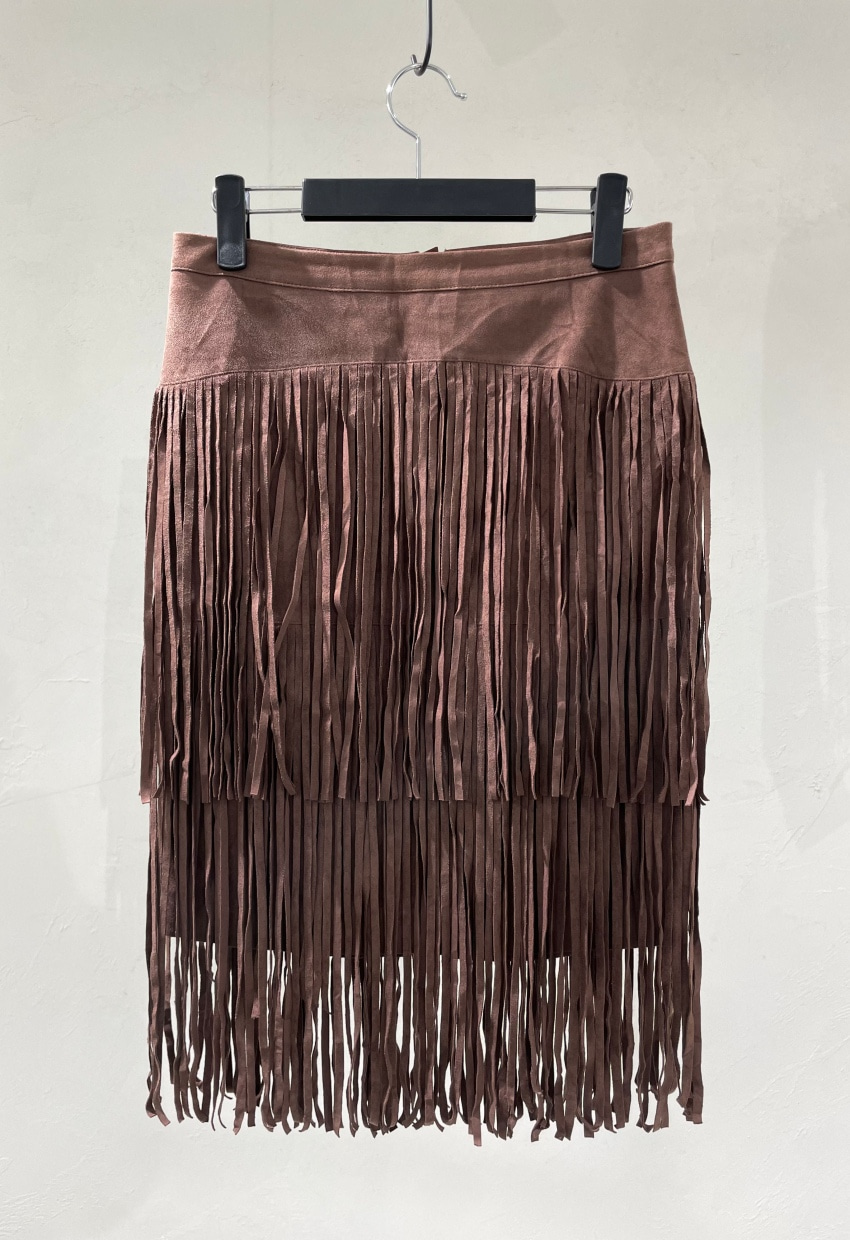 BCBGMAXAZRIA Fringe Skirt