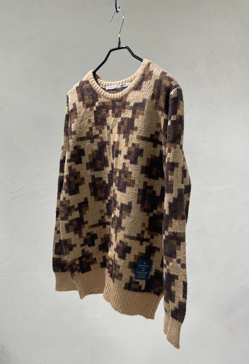 beauty:beast x Tete Homme Pixel Leopard Knit