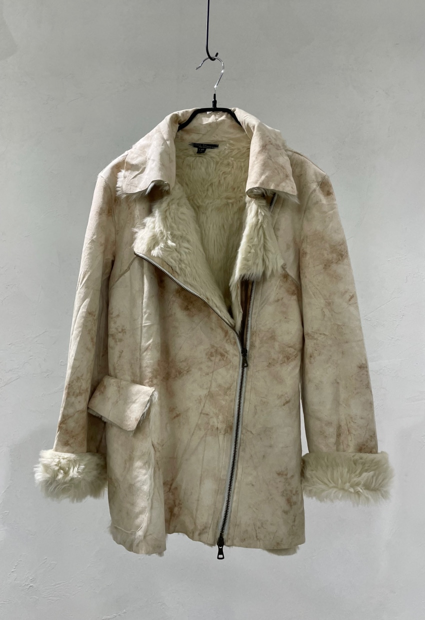 Italy Vintage Fur Trim Rider Jacket