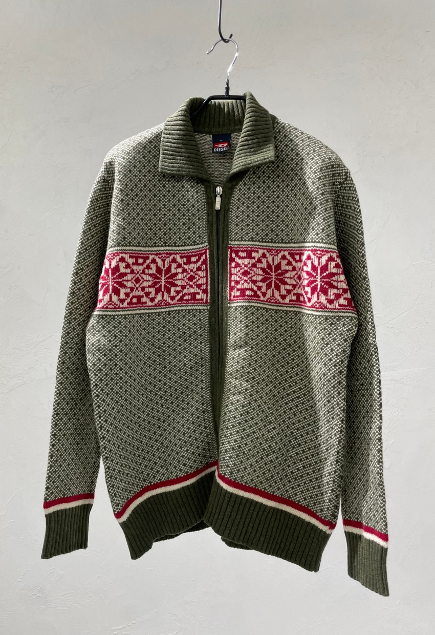 1990&#039;s DIESEL Nordic Knit Jacket