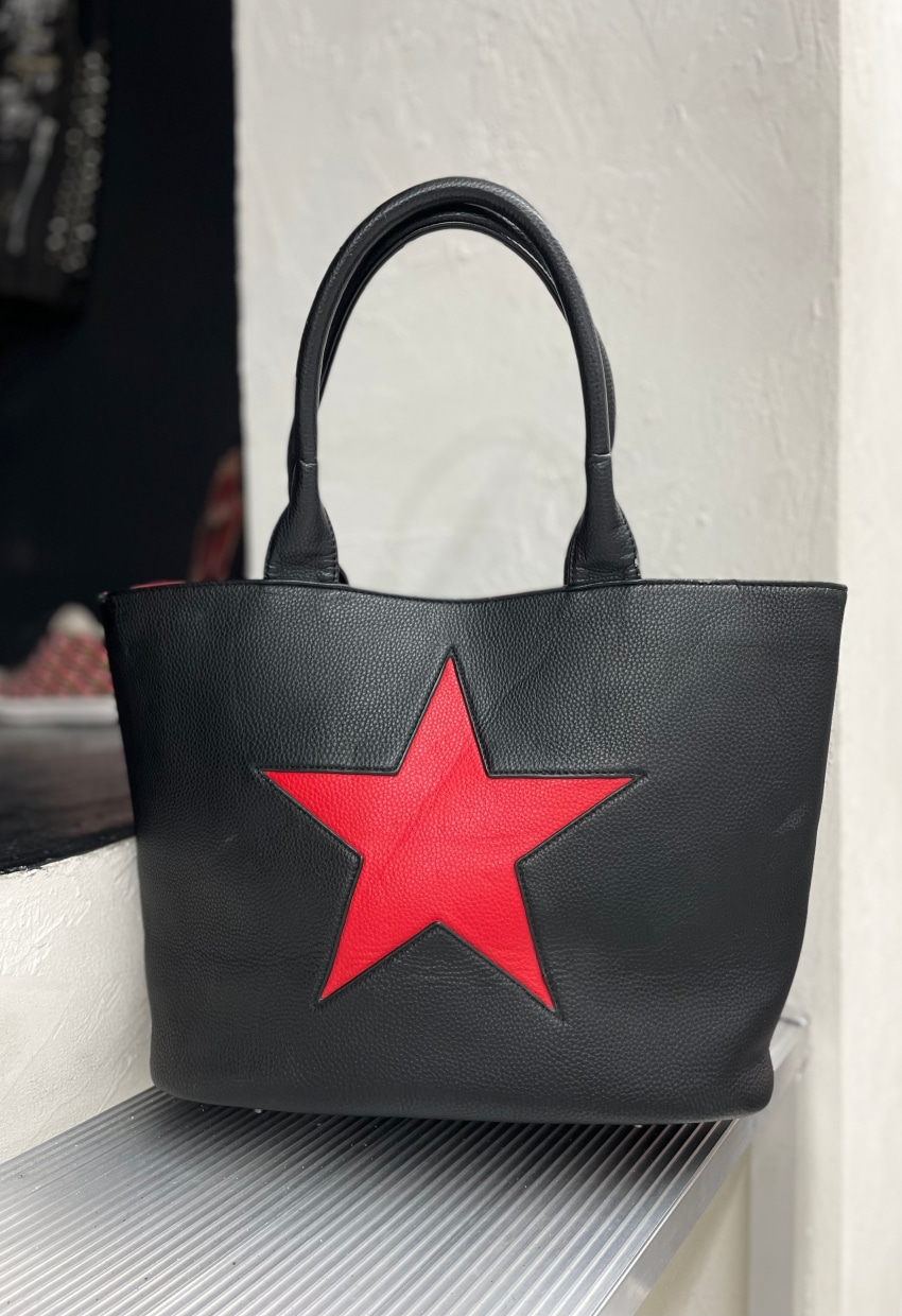 Vintage Star&amp;Stud Leather Bag