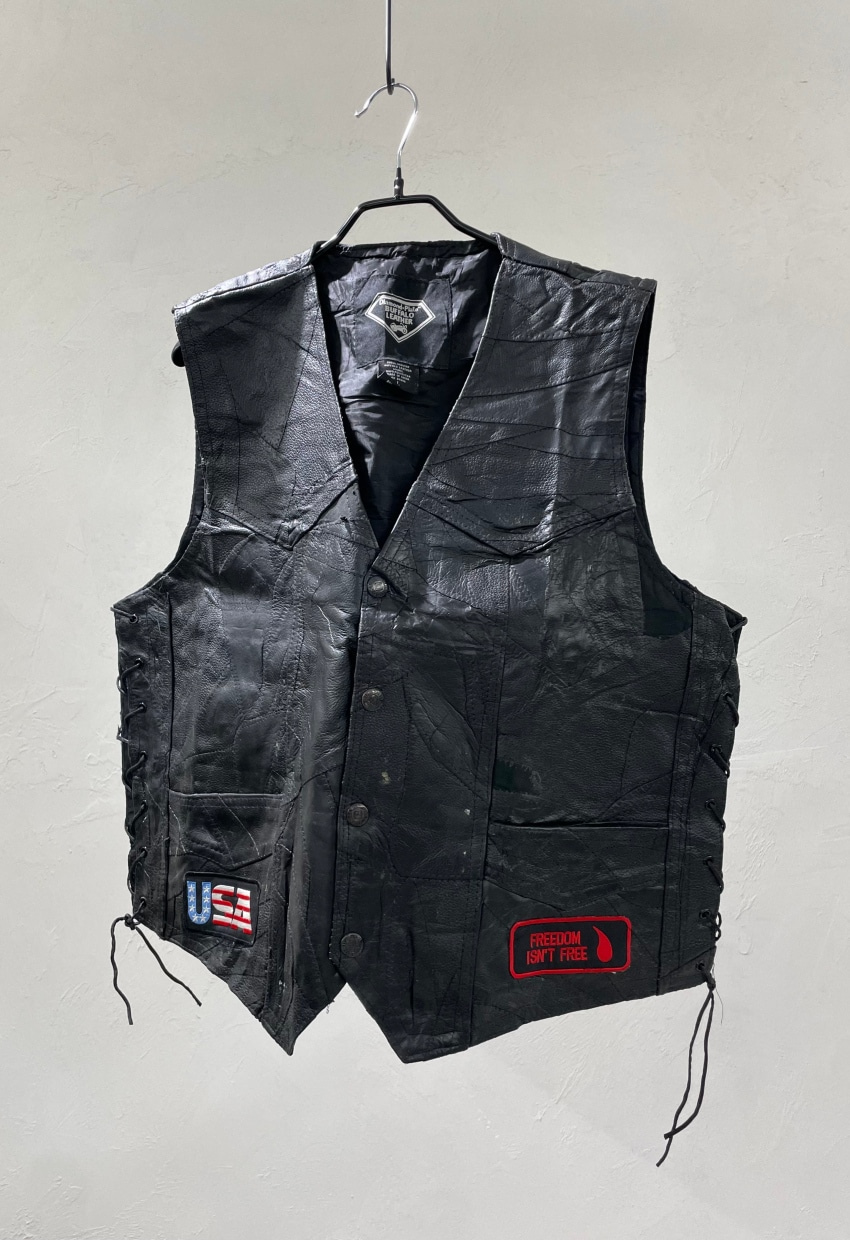 Buffalo Leather Patchwork Vest
