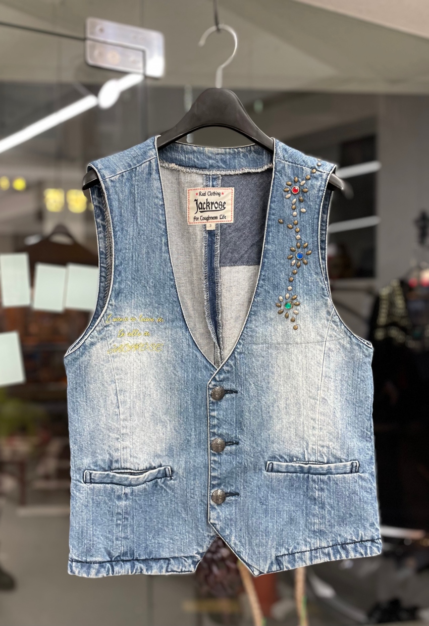 JACK ROSE Gemstone Denim Vest