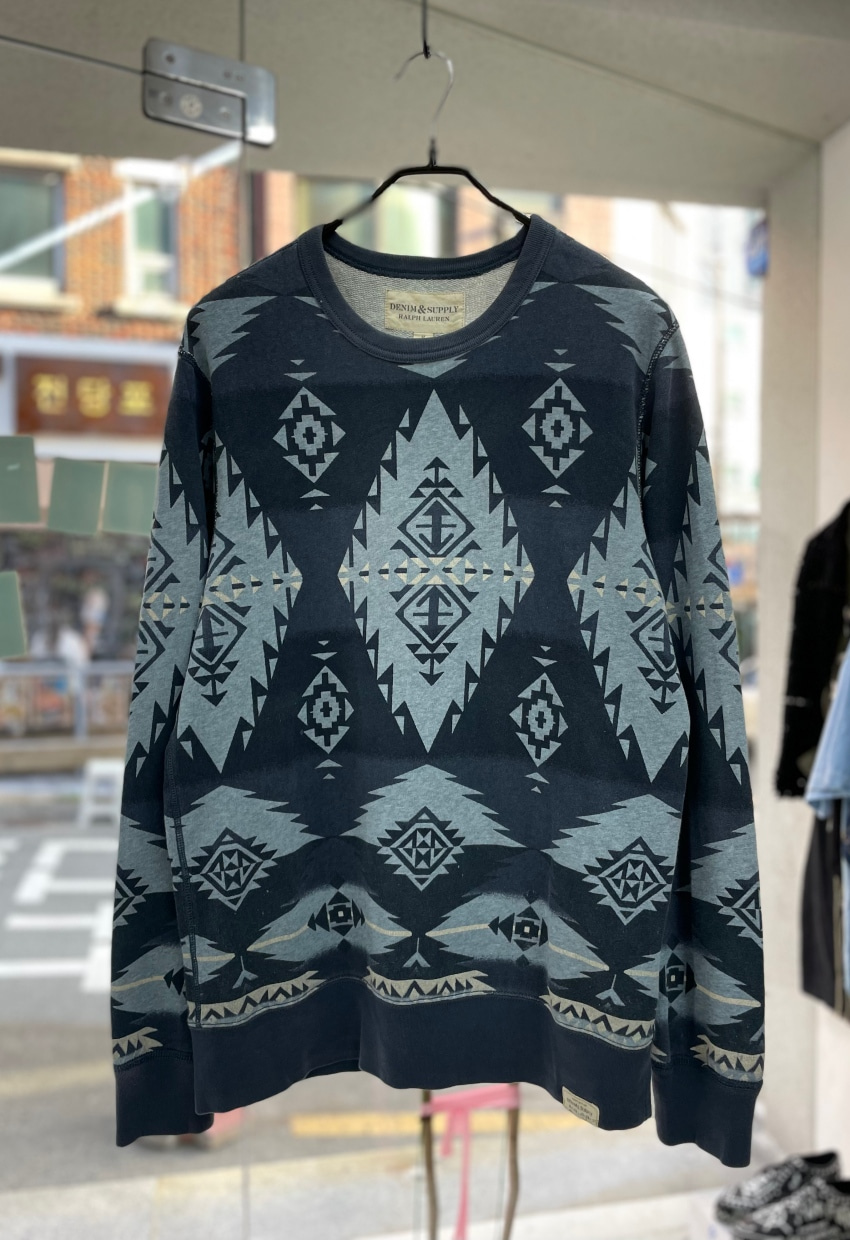 DENIM&amp;SUPPLY by Ralph Lauren Navajo Pattern Indigo Sweat Sleeve