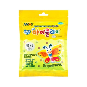 아모스 5000 탱탱 아이클레이 50g 야광노랑