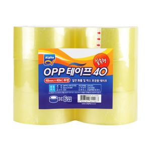 알파 OPP박스테이프 48mmx40M 6입