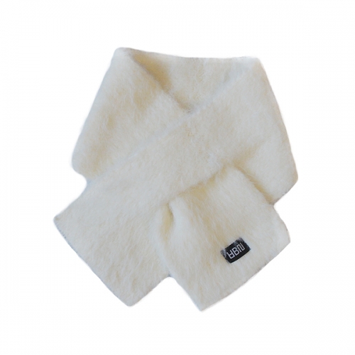 [비비룩] short rosy muffler (ivory)