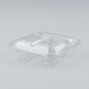일회용 반찬용기 샐러드포장 DL-41 투명 3칸 400개세트