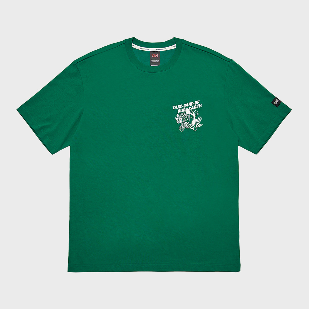 STYLE GLOBE CHARACTER T-SHIRT GREEN