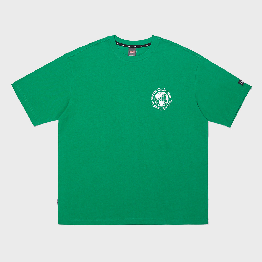 CNN LETTERING T-SHIRT GREEN