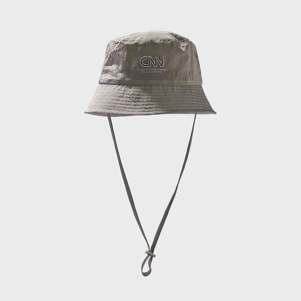 TRAVEL CHIN STRAP BUCKET HAT GREY