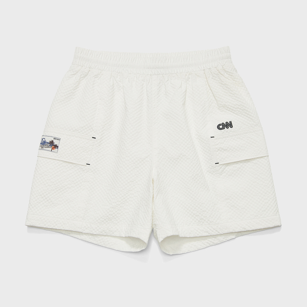 STYLE WOMAN BEST BEACHES SEERSUCKER SHORTS WHITE