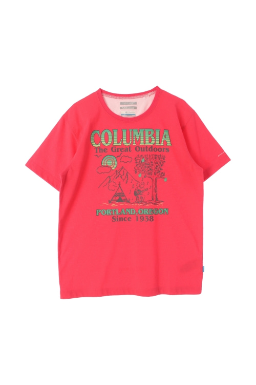 컬럼비아 (Man - M) 폴리 코튼 빅로고 그래픽 크루넥 반팔 티셔츠