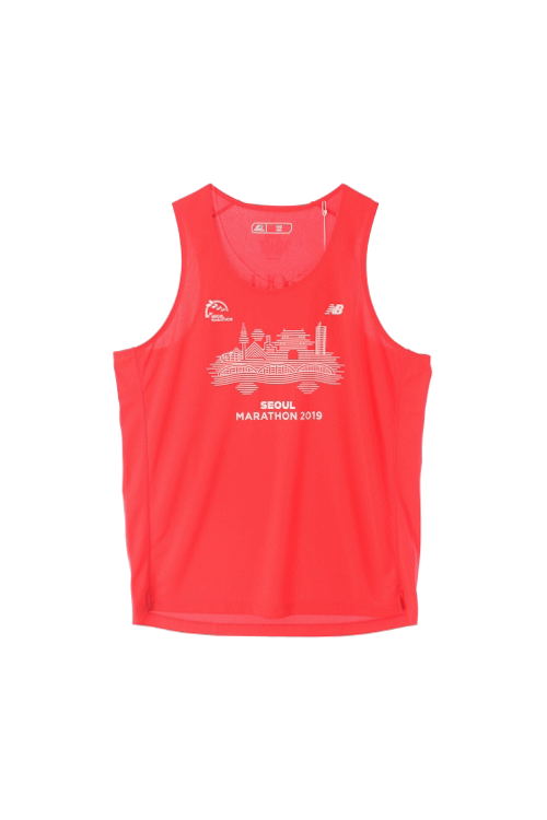 뉴발란스 (Man - 2XL) [미사용품] 로고 서울 국제 마라톤 민소매 티셔츠