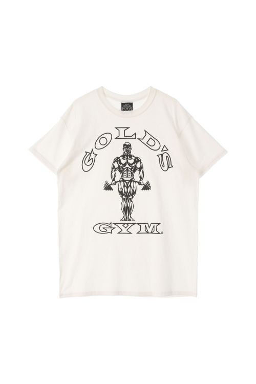 GOLD&#039;S GYM (Man - M) 코튼 빅로고 크루넥 반팔 티셔츠