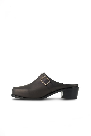 Black Clogs w/ Square Buckle