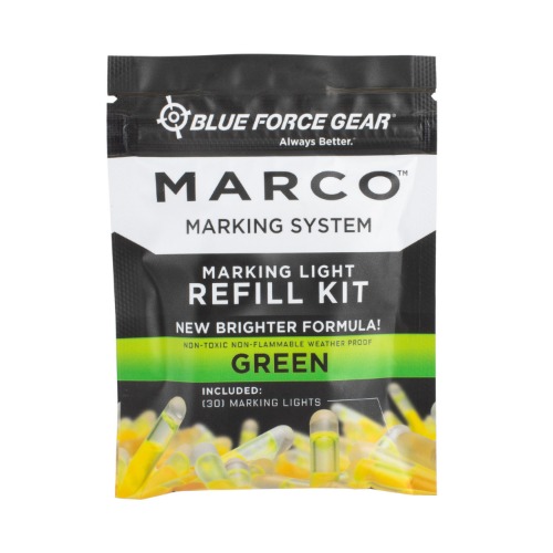 [블루포스기어]마르코 라이트 리필 팩 30개 1팩MARCO,REFILL, PACK, 30 EACH, MARKERS, SEALED IN FOIL PACKAGE, GREEN,스틱라이트,라이트스틱,마코,말코,마르코,2인치스틱,2인치라이트