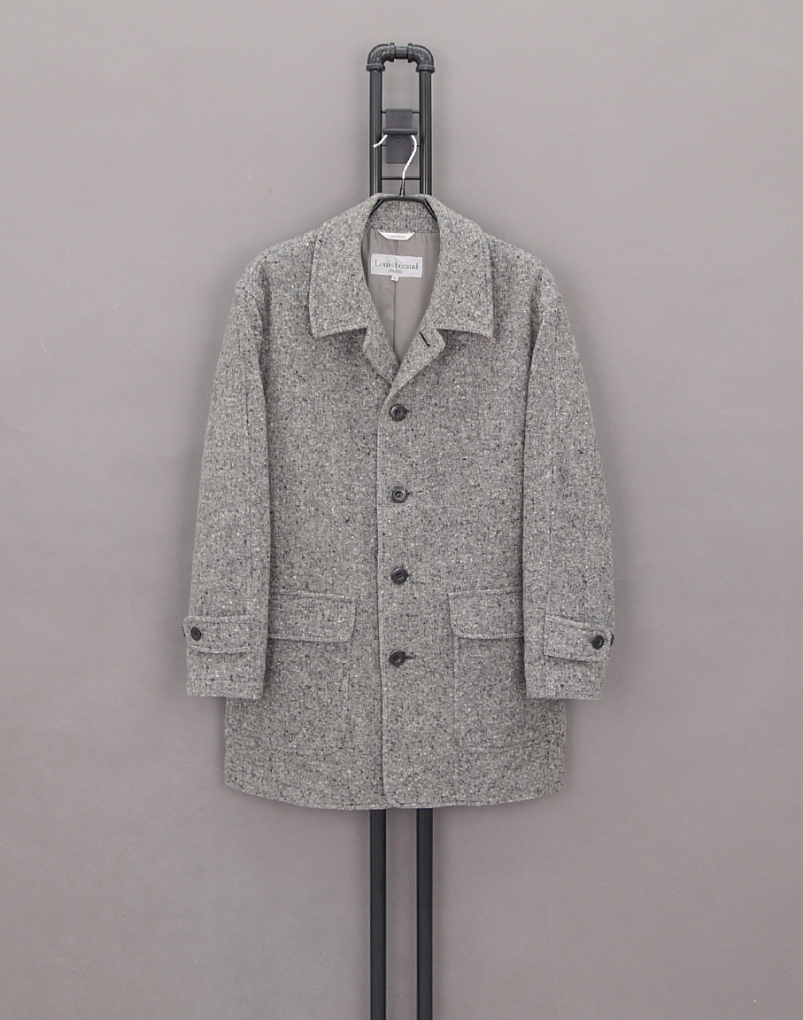 Louis Feraud Donegal Wool Tweed  Harf Coat