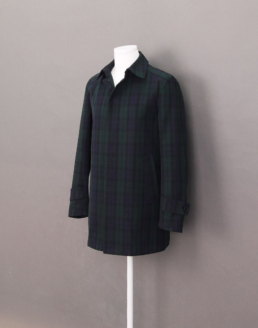 Men&#039;s Bigi BlackWatch Tartan Check Mac Coat