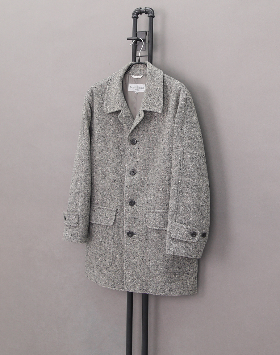 Louis Feraud Donegal Wool Tweed  Harf Coat