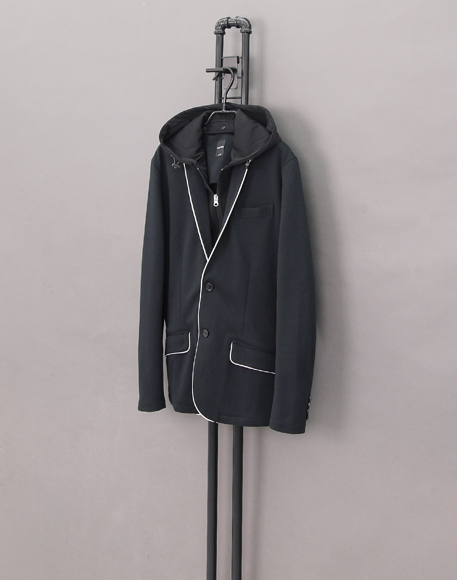 PLUS ONE JPN Hoody Layer Blazer Jacket