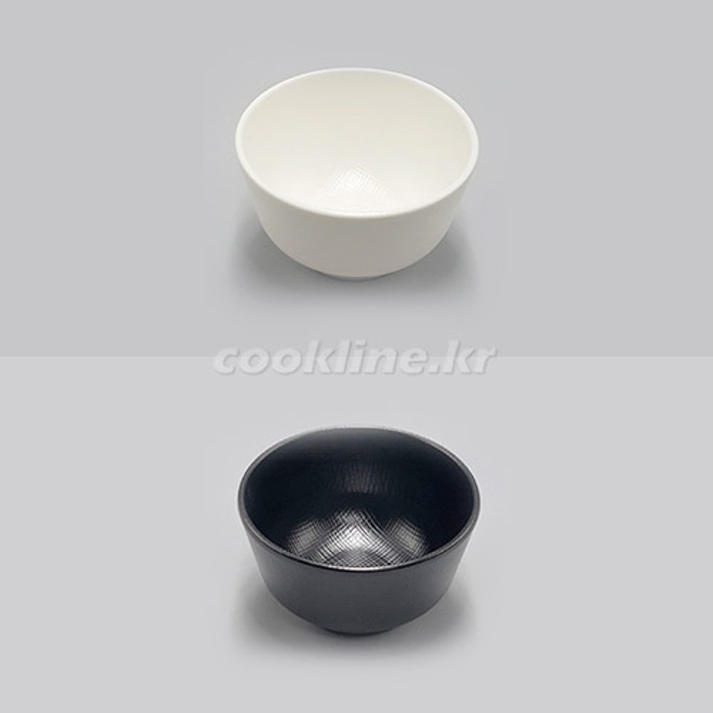 그린메라민  매트 굽탕기 ∅105x60mm  [블랙~화이트 칼라 택1] 탕기 국그릇 멜라민그릇 최소주문 10개