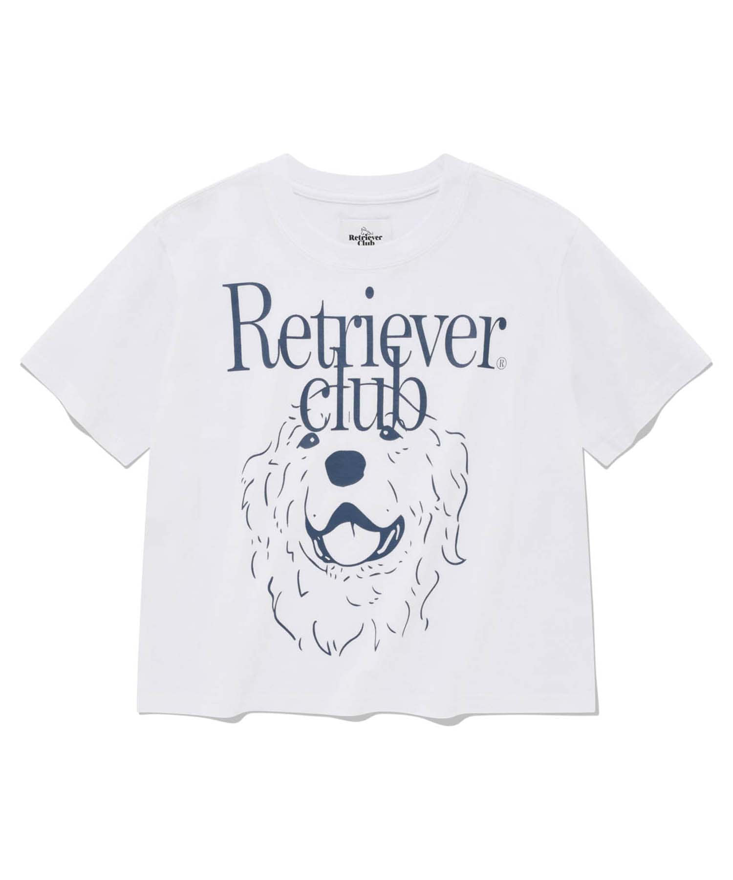 LAUGHING RETRIEVER CROP SHORT SLEEVE [WHTIE/BLUE]